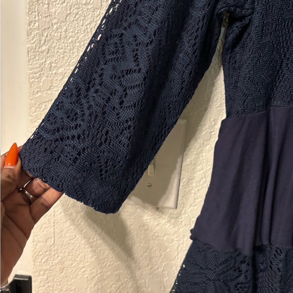 Dainty Jewells Navy blue Layered 3/4 Sleeve Dress Maxi - Picture 5 of 5